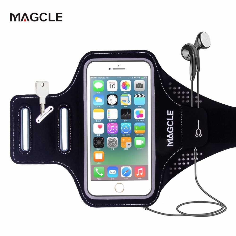 Magcle 5.5 inch armbandhoesje van tpu, sportjoggingarmbandtas voor iphone x, iphone 8 plus, samsung mobiele telefoonhoesje
