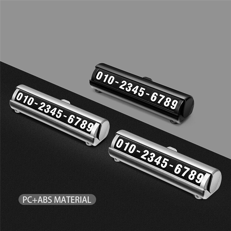 Señal de parada temporal para coche, señal luminosa para número de teléfono móvil, tarjeta de aparcamiento, accesorios de decoración, ,