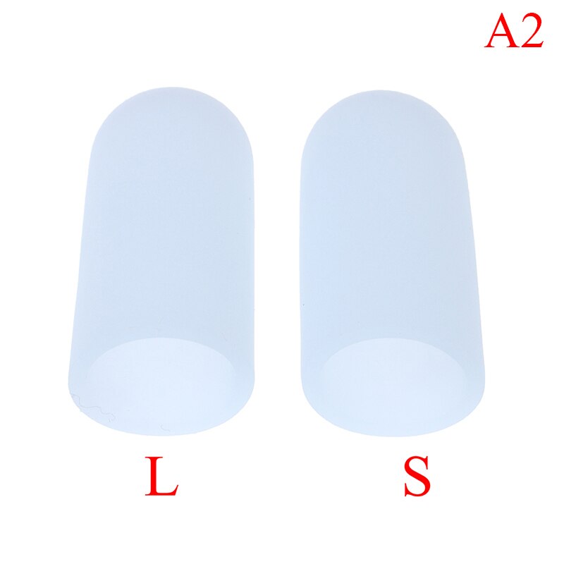 2 stuks vinger- en teenbeschermers van siliconengel ter verlichting van pijn en ter voorkoming van blaren: Lichtgroen