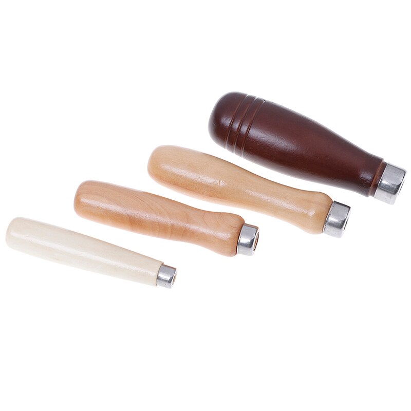 Mango de madera para limar, herramienta apta para el hogar, anillo de acero inoxidable, madera dura, DIY, 3 uds.