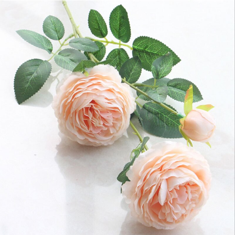 1 bit pionbukett konstgjorda blommor heminredningstillbehör bröllop jul matbord brudbuketter hobby hantverk: 3
