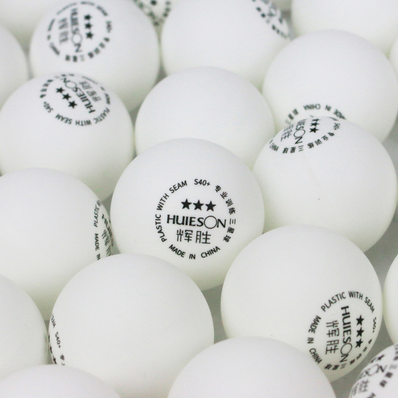Huieson 100 unids/lote ambiental Pelotas de Ping Pong de plástico ABS de pelotas de tenis de mesa de formación bolas de 3 estrellas S40 + 2,8g