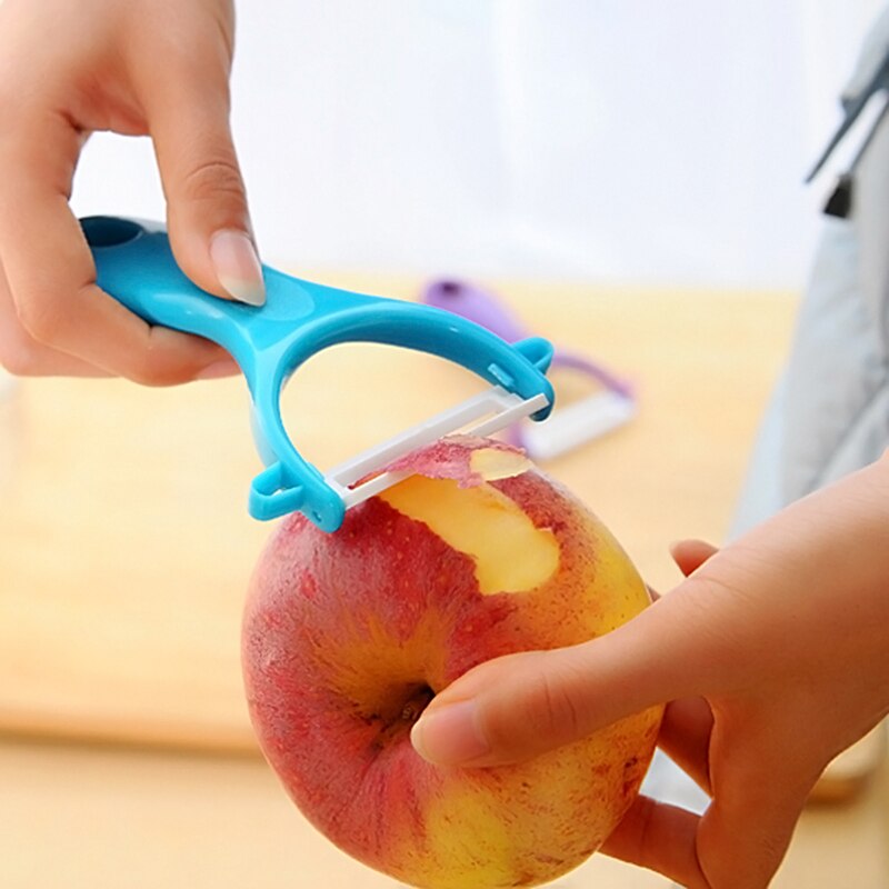 Multi-purpose Household Vegetable Ceramics Blade Fruit Ceramics Handle Peeler Peeler Kitchen Parer Plastic Fruit Blade Z5E9