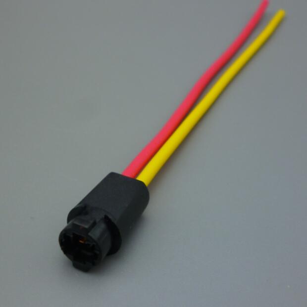 Shhworldsea 2 stk  t10 w5w t5 blød pære holder adaptere kabel led pære stik sokkel kile base pære stik: T5-2 stk