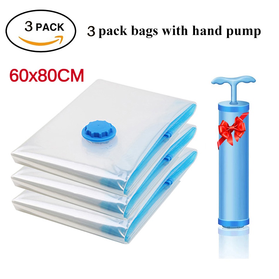 Sacs de rangement sous vide pour le stockage de vêtements en duvet, paquet de compression, couverture de literie, gain de place, sac de voyage, 8 pièces, 5 pièces, 3 pièces