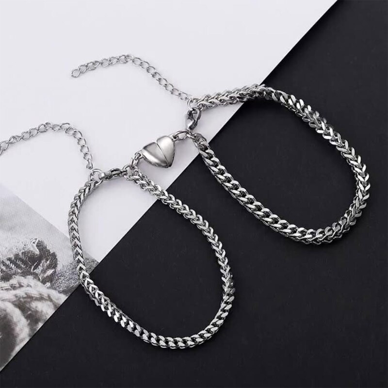 1/2 magnetische partnerarmbänder für damen und herren – passende armbänder für verliebte, freund/freundin oder Partner