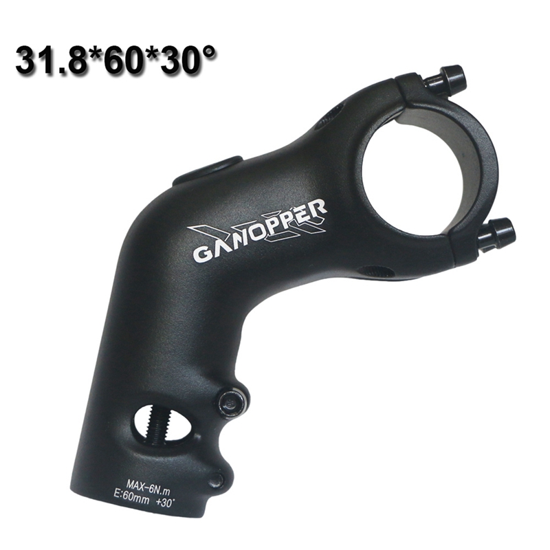 GANOPPER 30 Degree XC AM MTB Riser Tube Mountain Bike Handlebar Stem 31.8Mm Road Bicycle Stem 60MM Cycling Angle