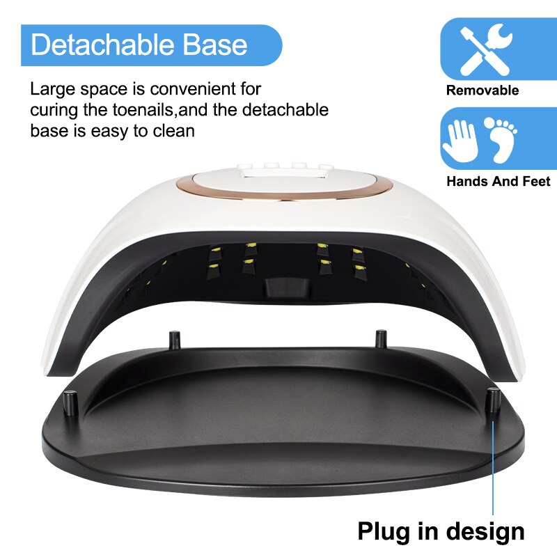 60LED UV Nail Dryer For Manicure Fast Drying Gel Nail Polish With 4 Timer Setting With LCD Display Salon Use Nail Art Tools