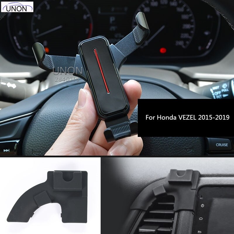 For Honda Accord Civic Crv Breeze Avancier Odyssey Fit Mobile Phone Vehicle Mounts: VEZEL black 2pcs