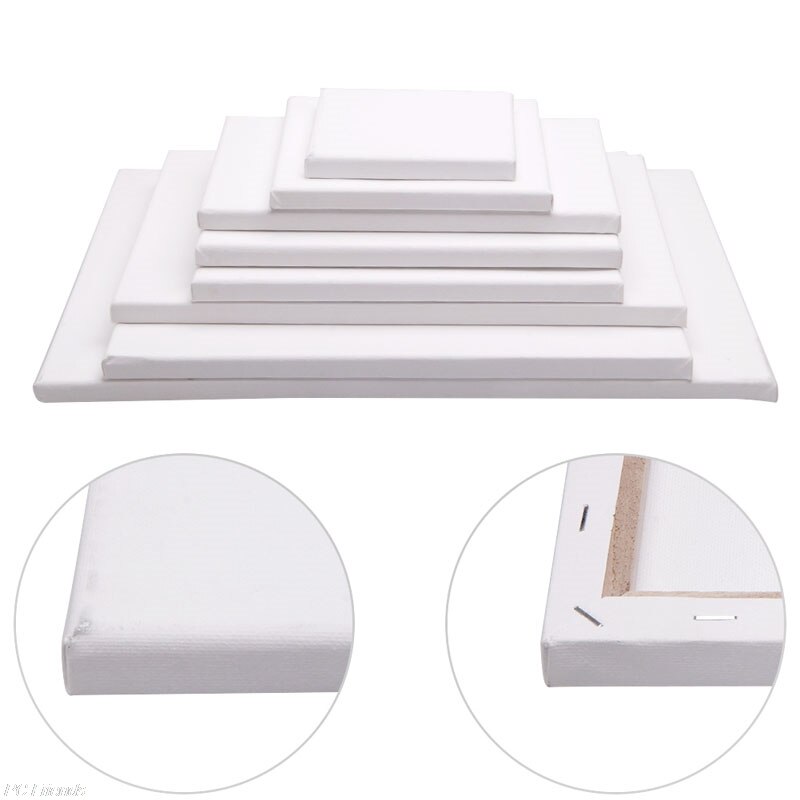 White Blank Square Artist Canvas Wooden Board Frame For Primed Oil Acrylic Paint