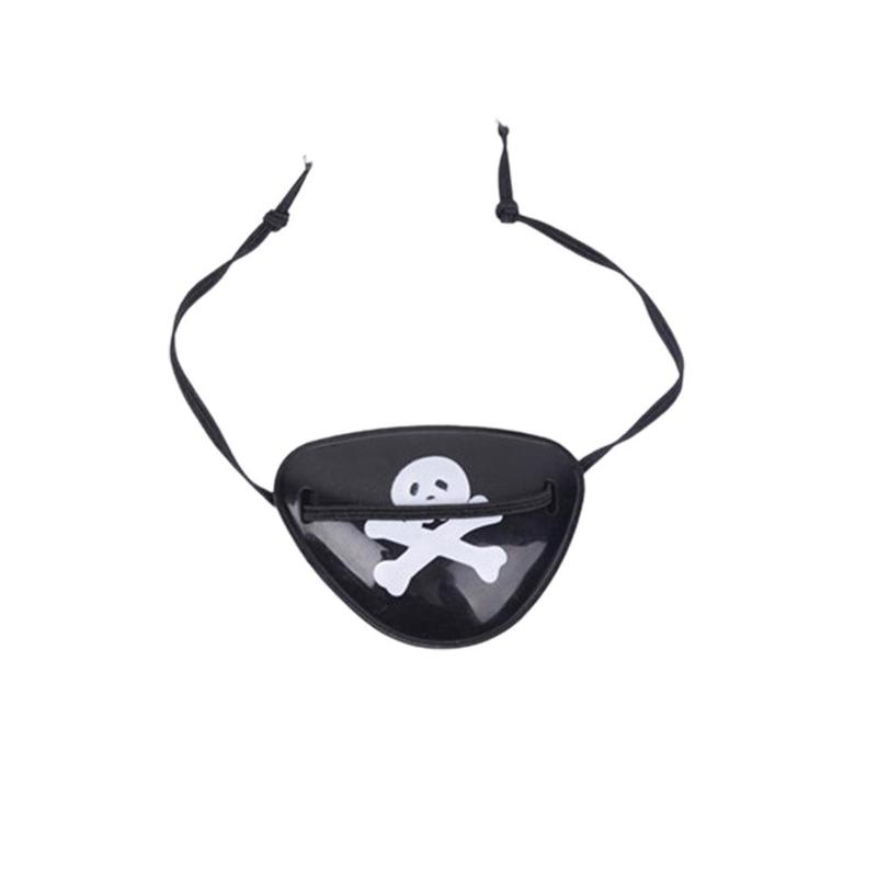 Halloween karneval barn pirat leke rekvisitter sett festrekvisita med hatt øyemaske og ring late som leke leker svart farge