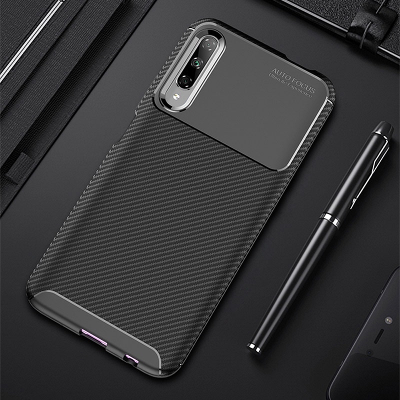 For Huawei Y9S Case Shockproof Bumper Carbon Fiber Phone Case for Huawei Y9s Cover Soft Silicone Case for Honor 9X Pro Cover