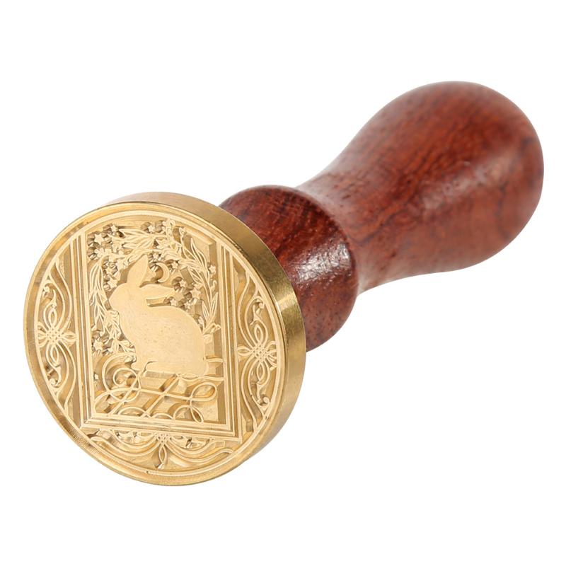 1PC Retro Wax Seal Stamp Flower Animal Wood Stamp for Scapbooking Decorative Stamp Invitation Cards Craft: seal stamp-D