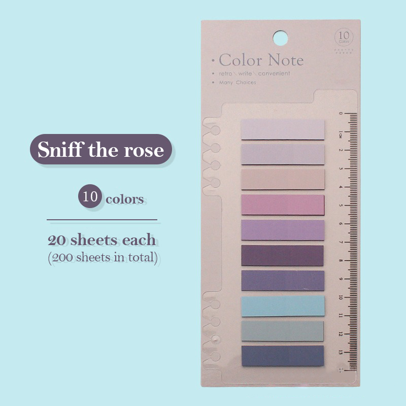 200-2000 feuilles Index Transparent bloc-notes créatifs bureau école papeterie autocollants auto-adhésifs postés bloc-notes collants: Lavande