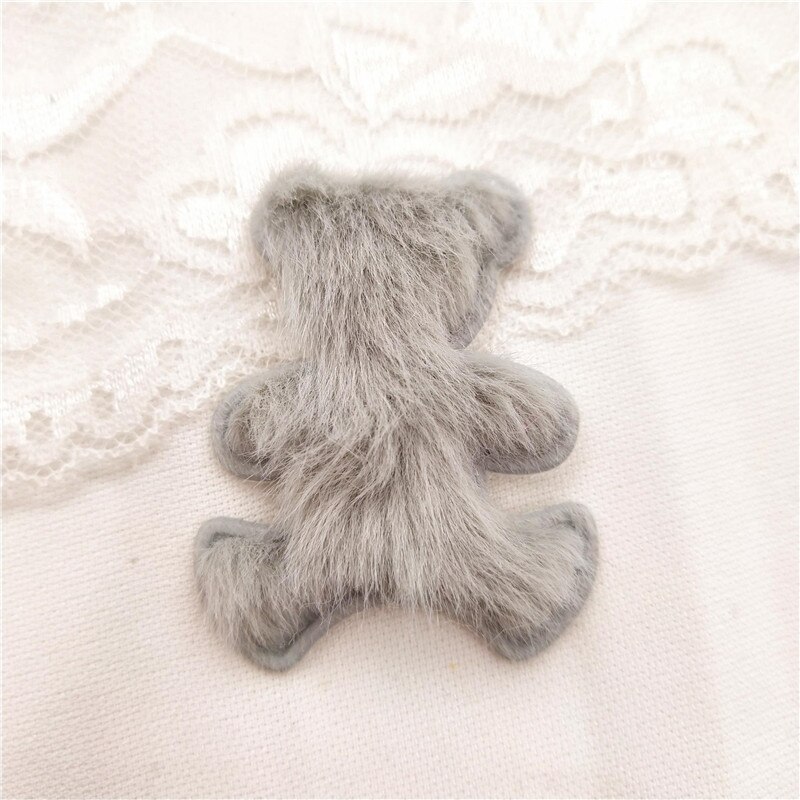 24 Stks/partij 3.5*4.5Cm Soft Furry Patches Beer Pad Applique Voor Ambachten Kleding Hoed Schoenen Decor Diy Hoofddeksels haar Clips Accessoires: 2