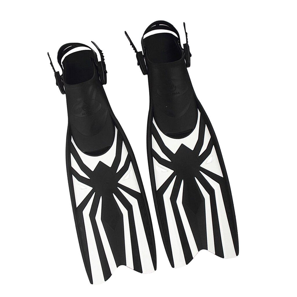 Compact TPE Diving Fins Open-Heels Snorkeling Swimming with Adjustable Strap for Adults Junior