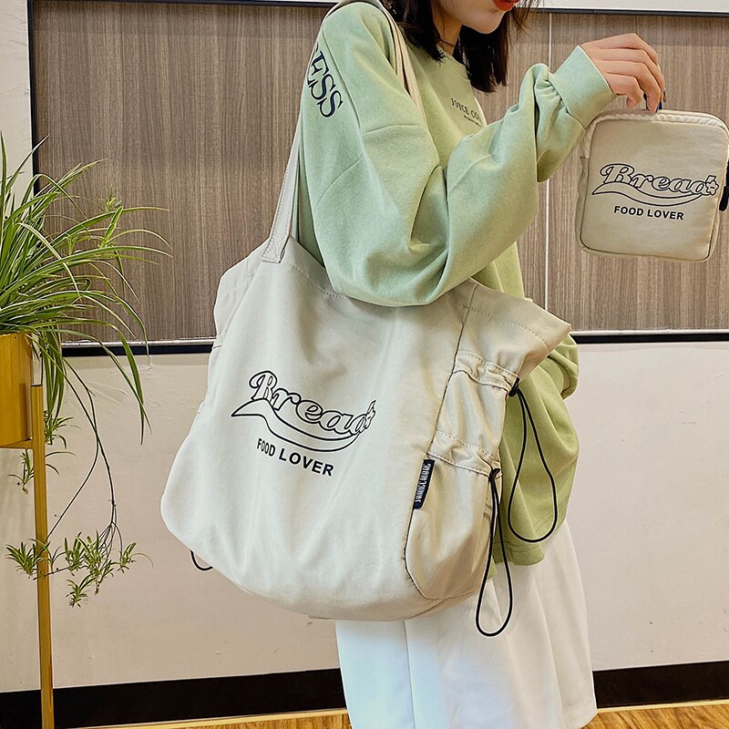 Franse grote capaciteit tote bag handtas & canvas schoudertas breedte 55cm hoogte 32cm dikte 19cm