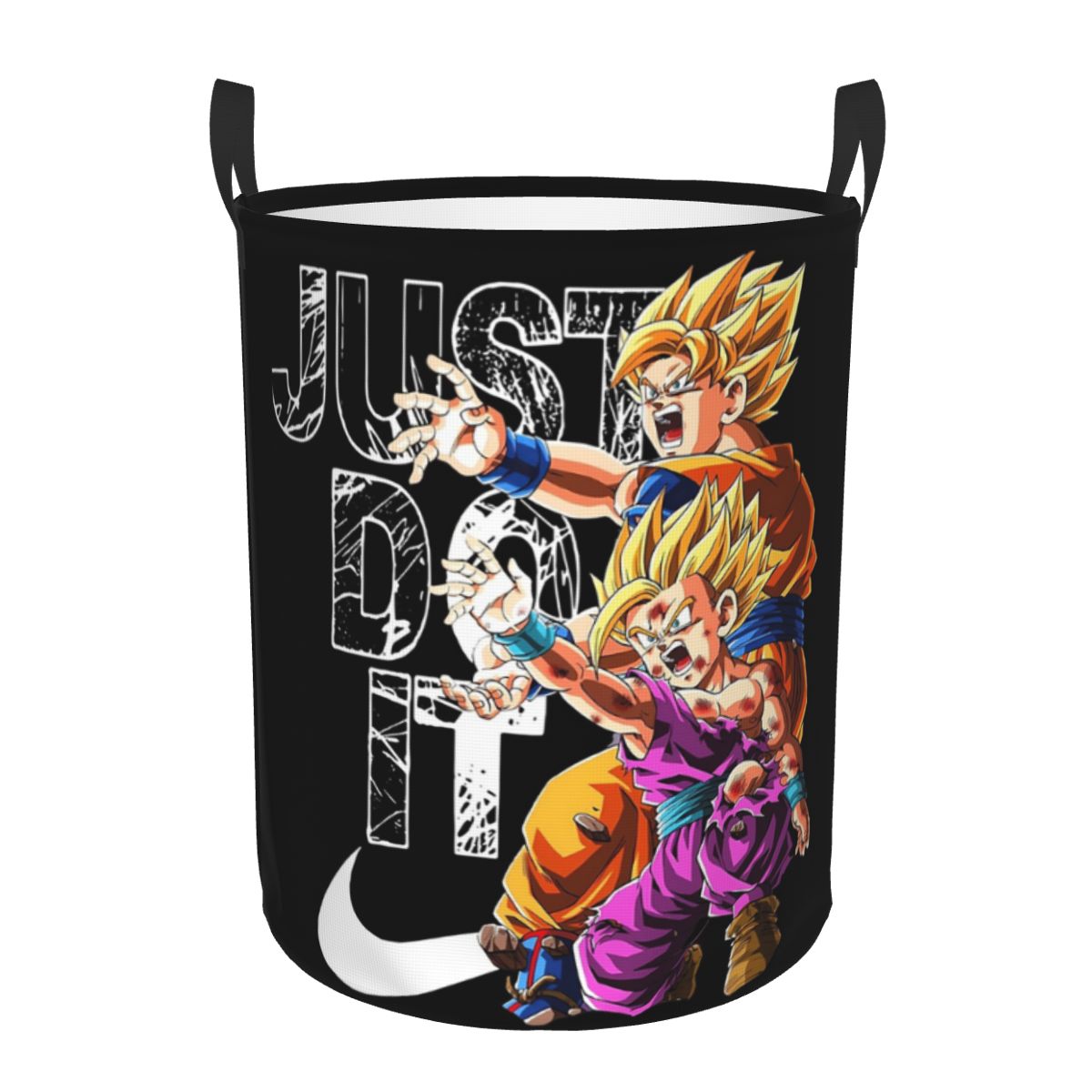 DBZ Logo Opvouwbare wasmanden Vuile kleren Home Organizer Grote waterdichte mand voor thuis Kinderen: XL / Dark Gray