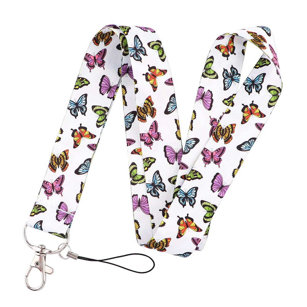 LX997 Schmetterling Schlüsselband Keychain Nacken Gurt für Schlüssel Ich würde Karte Halfter Schlüssel Schnur Hängen Seil Lariat Telefon Riemen Zubehör: 6