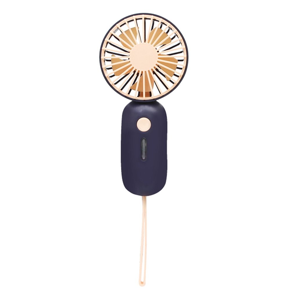 Handdrukventilator mini handmatige ventilator draagbare airconditioner voor studenten draagbare koelspeelgoed voor studenten: Tibetaans blauw