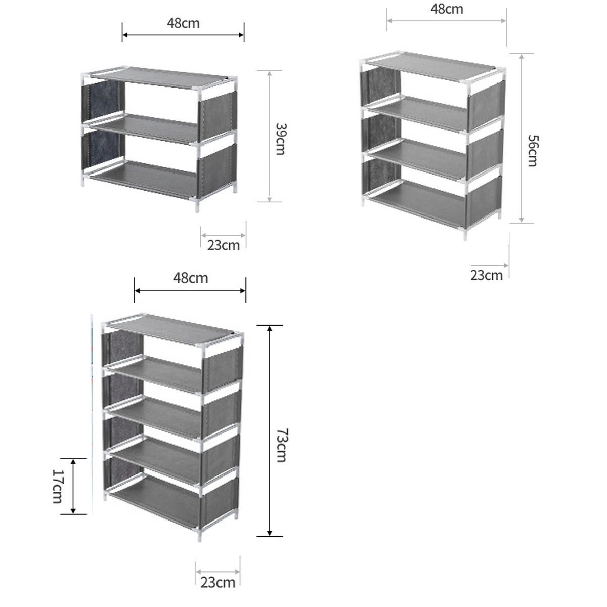 3/4/5 Layers Shoe Rack Assemble Shoes Shelf Simple Hallway Cabinet Organizer Holder Storage Solid Stand Shelves Shoe Home DIY