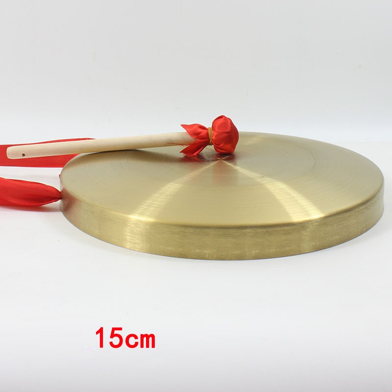 Diameter 15/22/32cm Chinese Copper Gong Hand Gong Opera Percussion Instruments with wooden Beater
