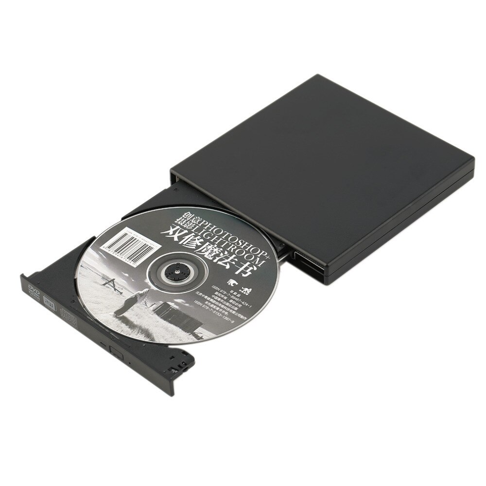black USB 2.0 External CD+-RW DVD+-RW DVD-RAM Burner Drive Writer For Laptop PC