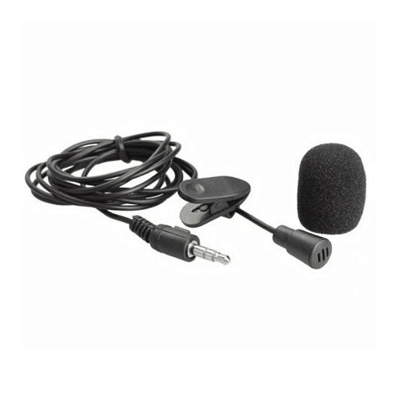 1pc Universal Portable 3.5mm Mini Mic Microphone Hands Free Clip on Microphone Mini Audio Mic for PC Laptop Lound Speaker