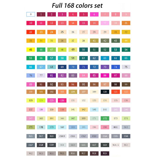 TOUCHNEW (T7) 30/40/60/80/168 colores juego de marcadores artísticos a base de Alcohol rotulador para bocetos pluma Fineliner para dibujar Manga suministros de oficina