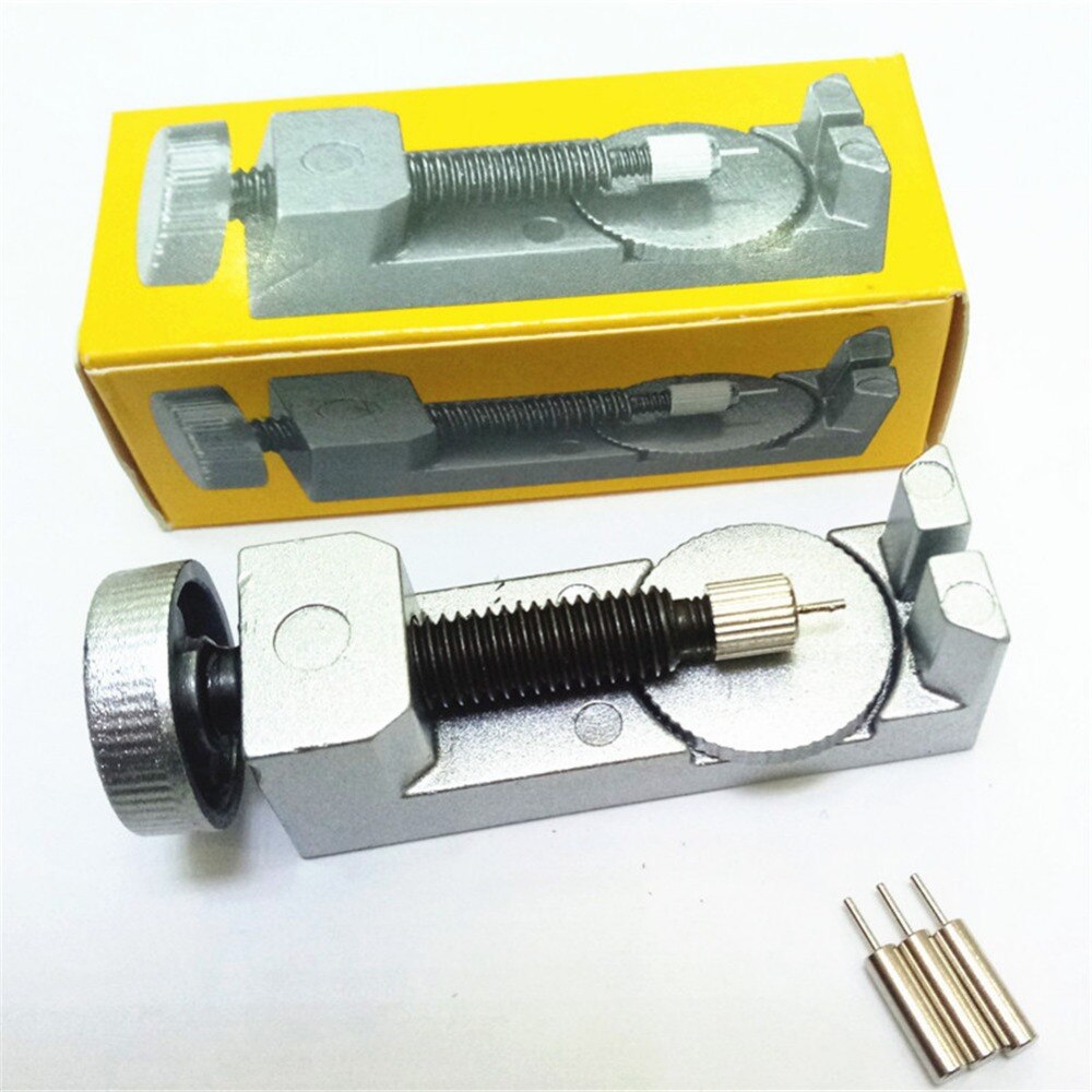 Horlogeband afstelgereedschap metaal demonteren horloge horloge reparatiemeter gereedschap met 3 stuks reservenaald