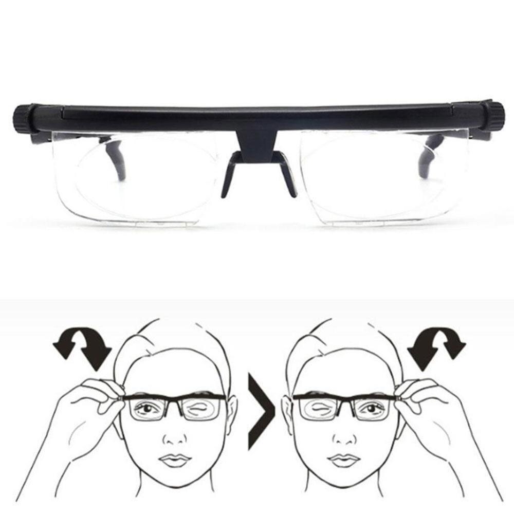 Adjustable Strength Lens Eyewear Variable Focus Distance Vision Zoom Glasses Protective Reading Glasses