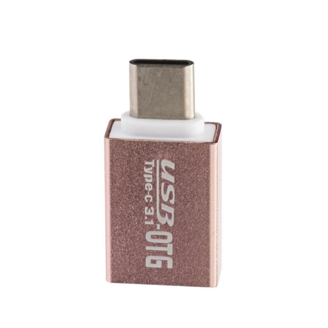 USB zu USB-C Typ C USB 3,1 Daten Adapter Für OnePlus 5 Fünf Adaptador: rose gold