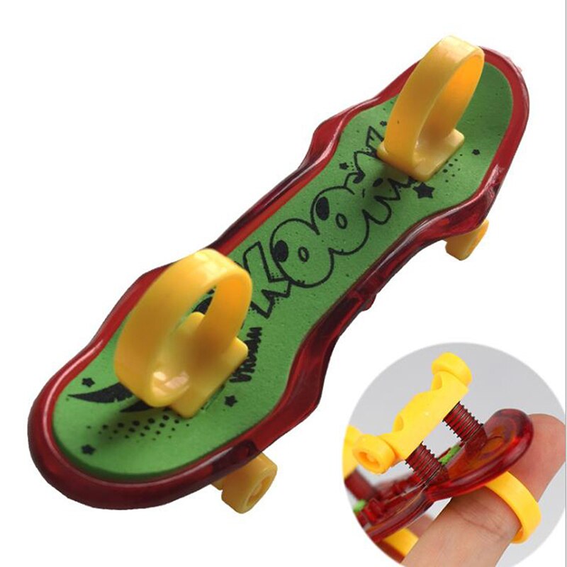 1 pc söta festleksaker barn barn mini fingerbräda greppbräda legerad skateboard leksaker färg slumpmässig