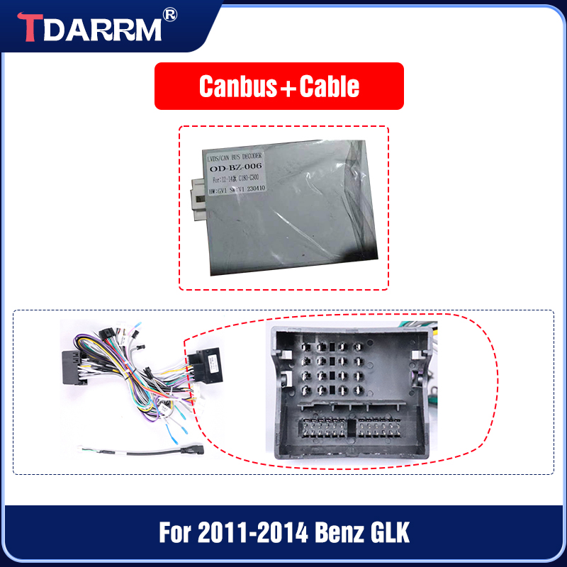 Android Wiring Harness CANBUS Box For BENZ SPRINTER/VITO/GLK-CLASS/ML320/W164/W211 Cable Adapter Android Car
