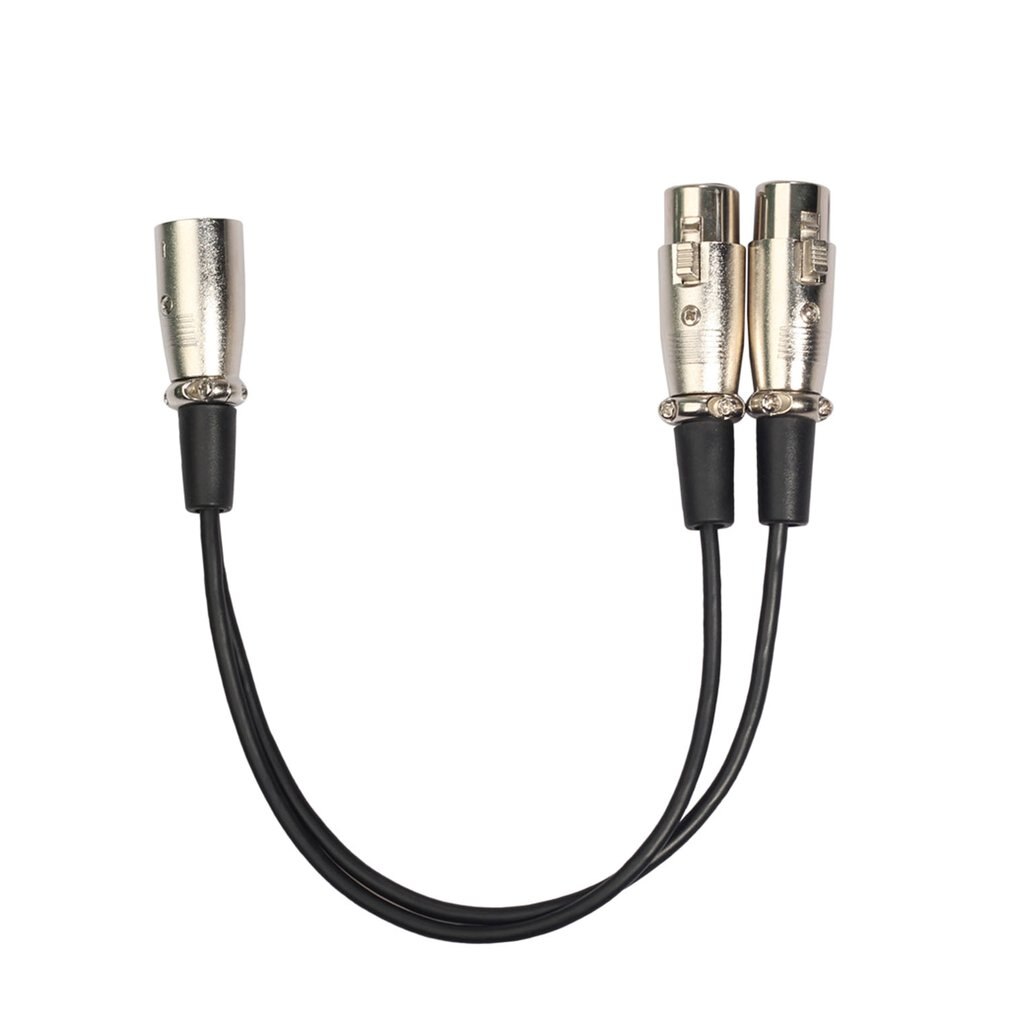 Xlr 1 Male Naar 2 Vrouwelijke Audio Verlengkabel 3 Pin Microfoon Y Audio Splitter Kabel Hoge Prestaties Voor Mixer