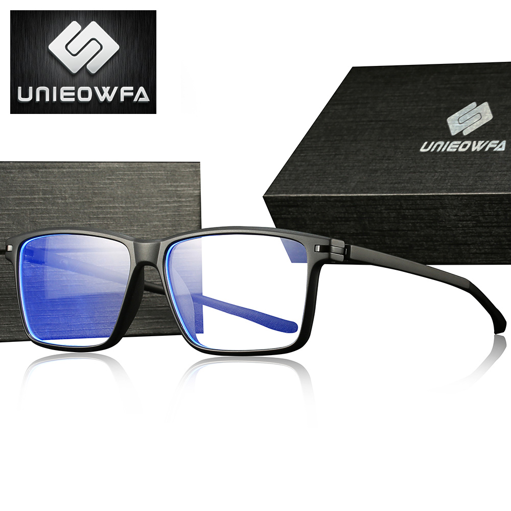 Computer Glasses for Men Anti Blue Light Blocking Eye Glasses Radiation Protection Gaming Eyeglasses Anti Blue Rays Glasses TR90
