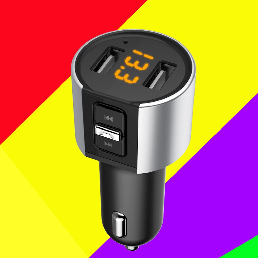 Allume-cigare sans fil Bluetooth FM, lecteur MP3 de voiture, mains libres, Port de chargeur double USB, détection de tension