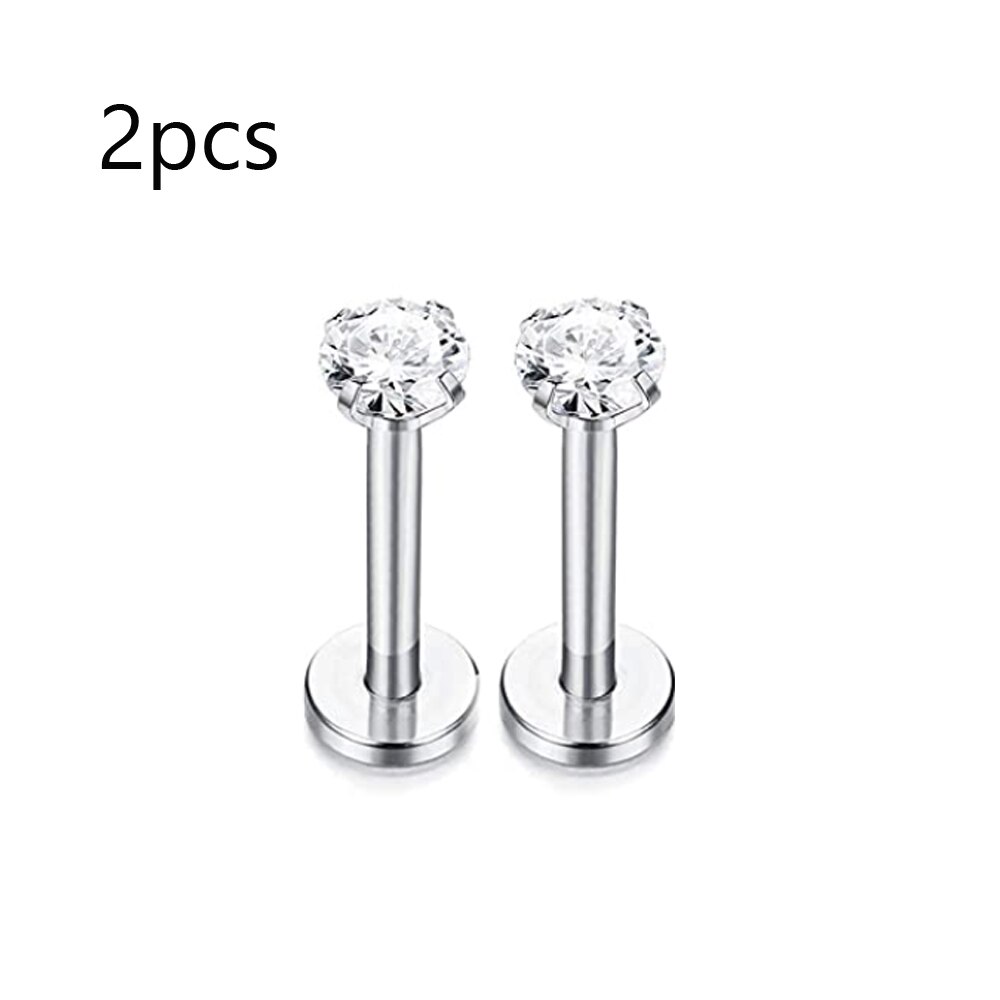 16G Lip Rings Stainless Steel Tragus Monroe Stud Piercing Rings Helix Horseshoe Earrings Hoop Labret Body Jewelry for Women Men: Style 8