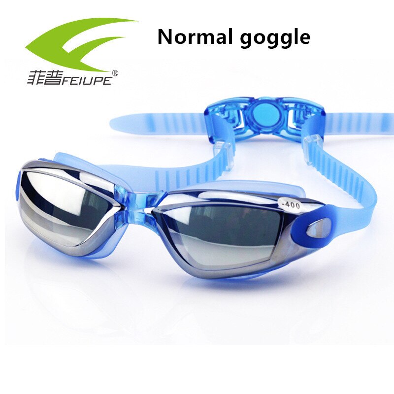 Lunettes de natation pour hommes et femmes, Anti-buée, Protection UV, Gel de silice, étanche, pour plongée, M619AMR: Blue