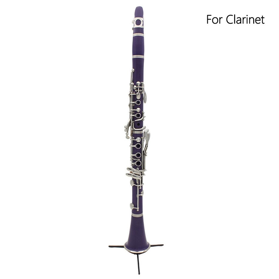 Obo klarinet stativ stativ bærbar restholder abs plast med bløde puder solide metal ben uden grat
