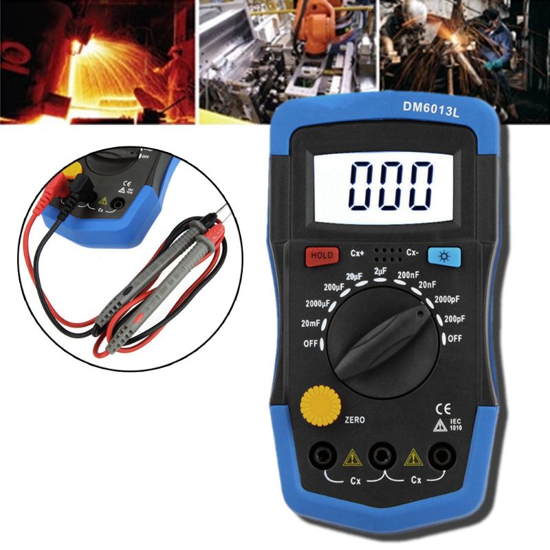 Digital Capacitance Capacitor Tester pF uF Circuit Gauge Tester with LCD Display