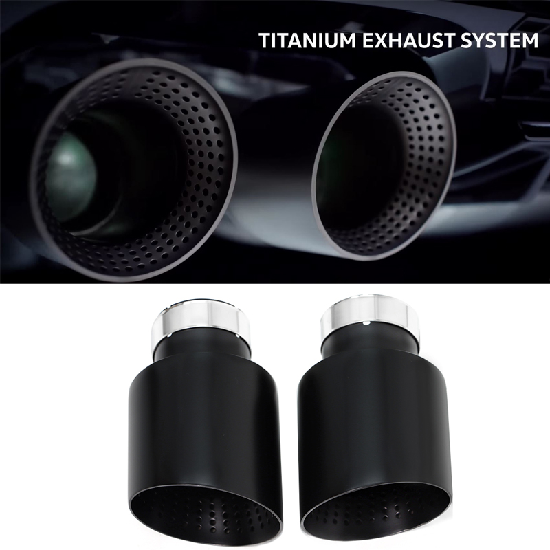 1Piece Matte Black Stainless Steel Car Muffler Tip System Pipe Universal Exhaust Tip For VW GTI MK7 Golf 7 Exhaust Nozzle