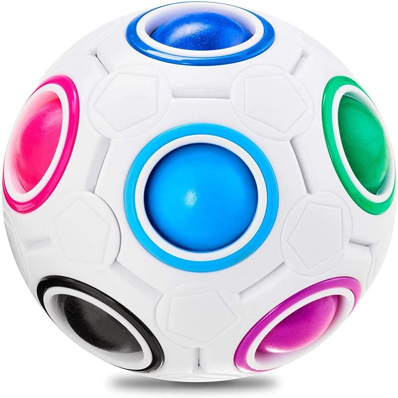 Antistress Cube Rainbow Bal Puzzels Voetbal Magische Kubus Educatief Fidget Speelgoed Voor Kinderen Adult Kids Stress Reliever Speelgoed