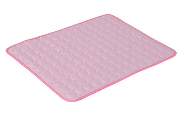 Colchonetas de refrigeración para mascotas, manta de verano para cama de perro, sofá para perros y gatos, viaje portátil, Camping, Yoga, accesorios para dormir para mascotas: pink / XL 100-70cm