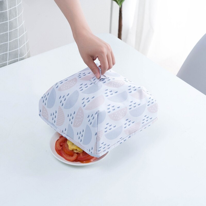 Foldable Food Cover Dish Cover Kitchen Meal Aluminum Film Insulation Cover Table Dust Cover S/L size Xia Yeyu: C