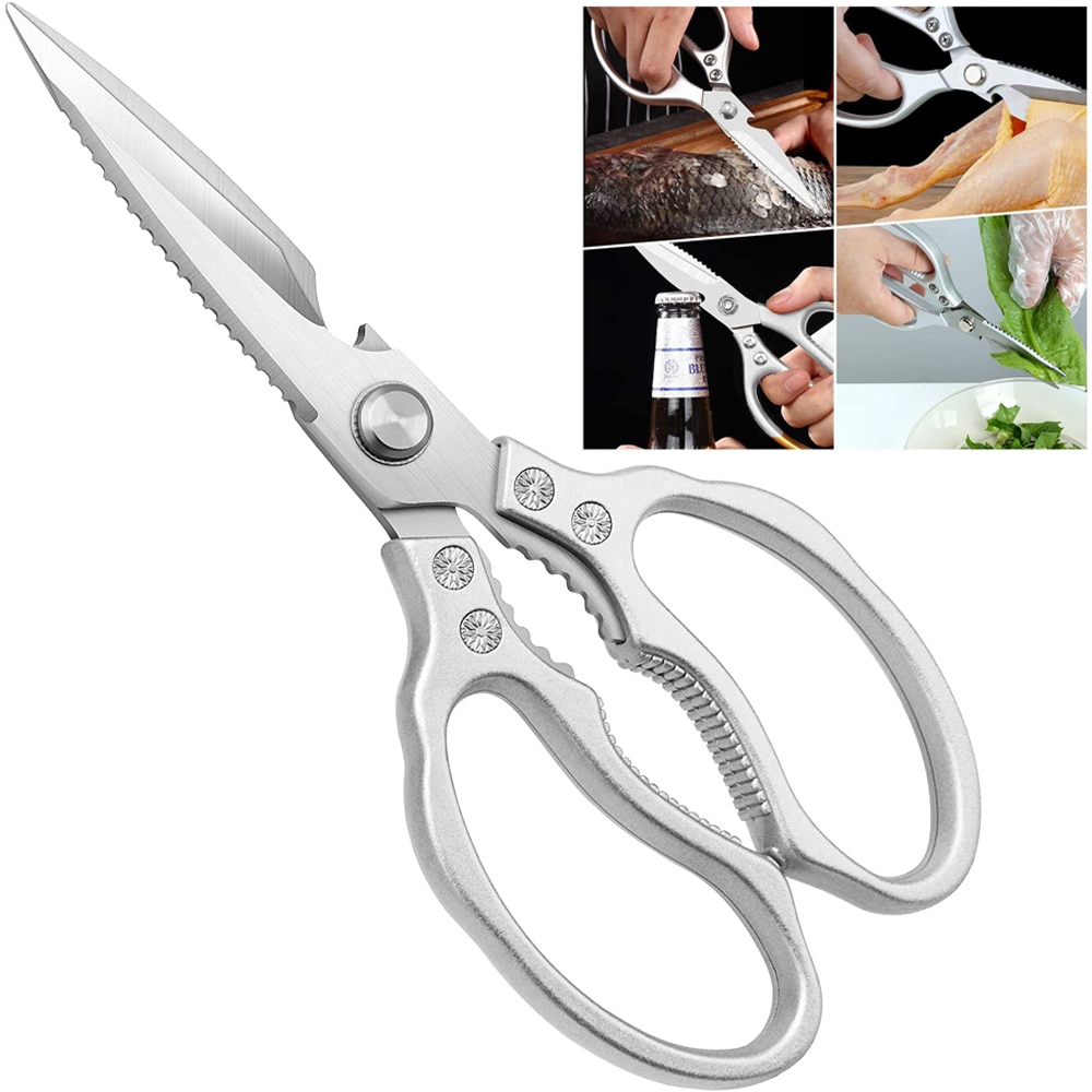 Kitchen Scissors Multi-Purpose Kitchen Shears Heavy Duty Stainless Steal Safe Food Scissors for Chicken Poultry Fish Meat