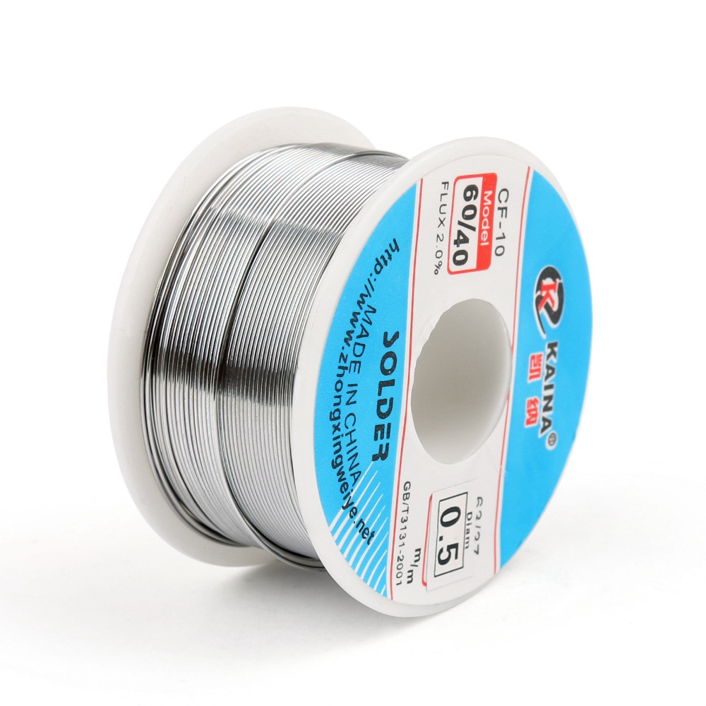 Areyourshop 100g 60/40 63/37 0.5mm / 0.8mm / 1.0mm / 1.5mm Rosin Tin Lead Solder Wire Welding with 2% Flux for Soldering