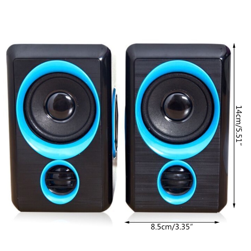 2pcs Small Kits Speaker Connect with Headphones Laptop PC Computer Home and Indoor Party Usage USB Cable Power Connect