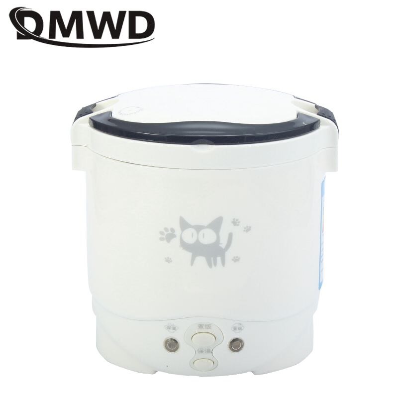 DMWD 1L Mini Panelas de Arroz Elétricas 12 v/24 v Para O Carro Do Caminhão de Alimentos Steming/Ebulição/Cozinha sopa Pote Preservação Do Calor 1-2 Pessoas eletrodomestico