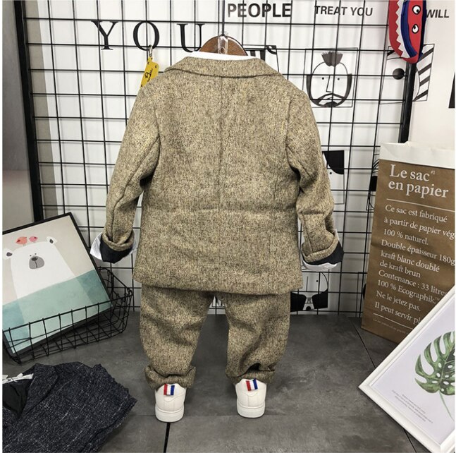 Boys Suit Performance Costume Fiower Girl Dress British Suit Boy Formal Dress Wedding Dress coat Two-Piece Suit